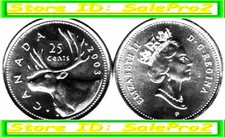 CANADÁ 2003 P CANADIENSE CARIBÚ CUARTO REINA II BU FUERA DE ROLLO MONEDA DE 25 CENTAVOS SIN CIRCULAR