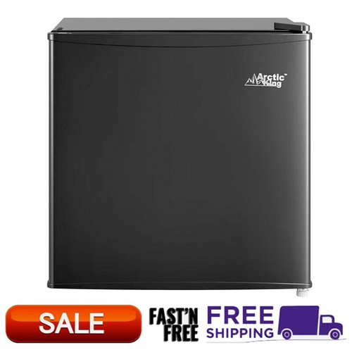 1.7 Cu ft No Freezer Single Door Mini Fridge Black E-Star Compact Refrigerator