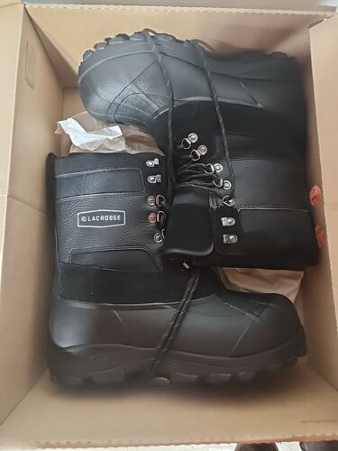 Lacrosse Outpost 2 Mens Black Leather 11in Foam Snow Boots Size 12 NEW NO BOX
