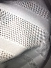 White Jacquard Stripe FABRIC Tablecloth 60" x 96" Rectangle