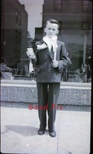 #SLZ- Vintage Plastic Photo Negative- Young Boy - Religious