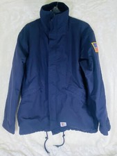 Tyndale FR Jacket Mens MED Blue Canvas USA HRC 3 TS71 Full Zip Hight Neck Flag