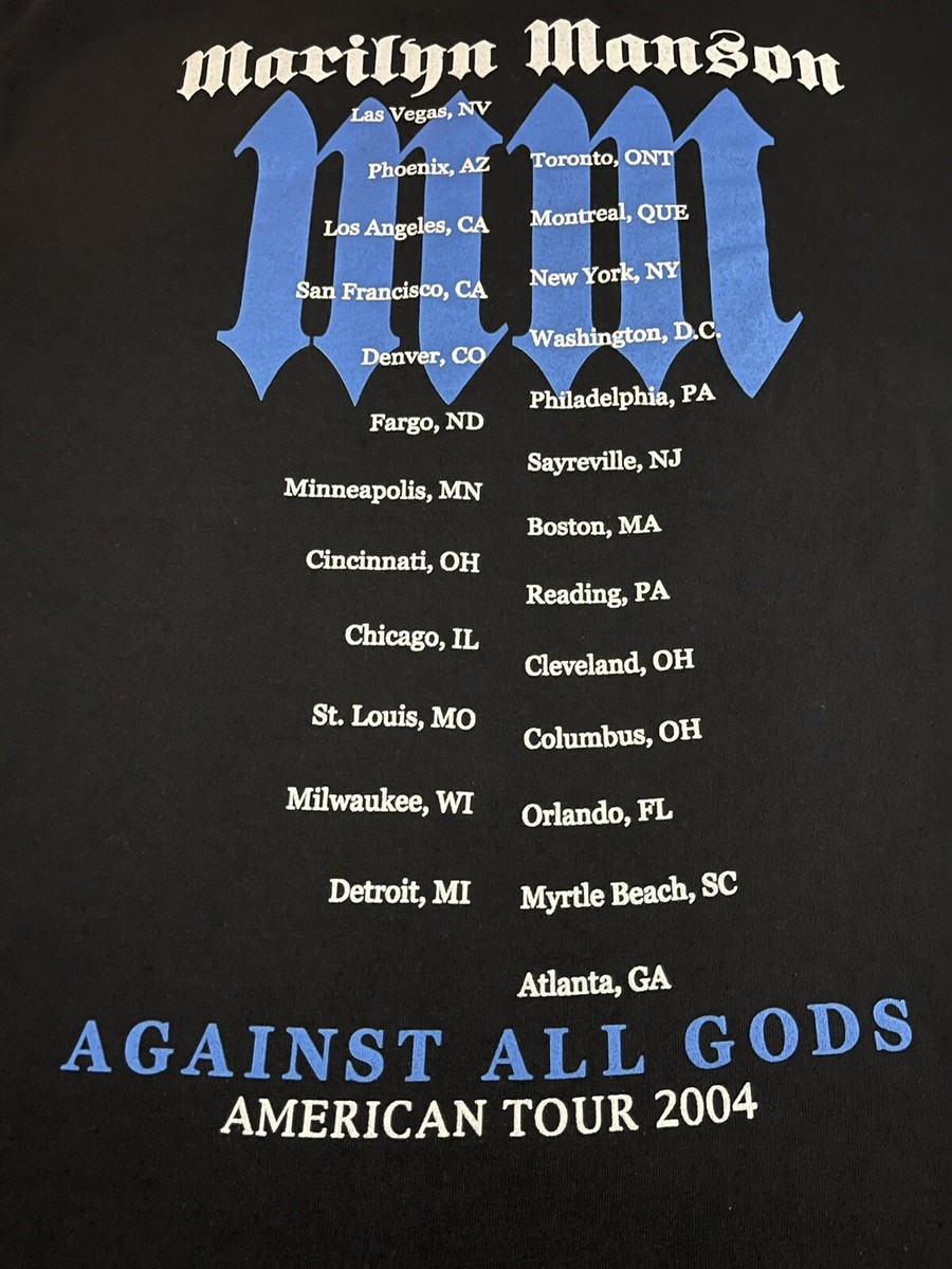 ORIGINAL Marilyn Manson Against All Gods Tour T-Shirt Size