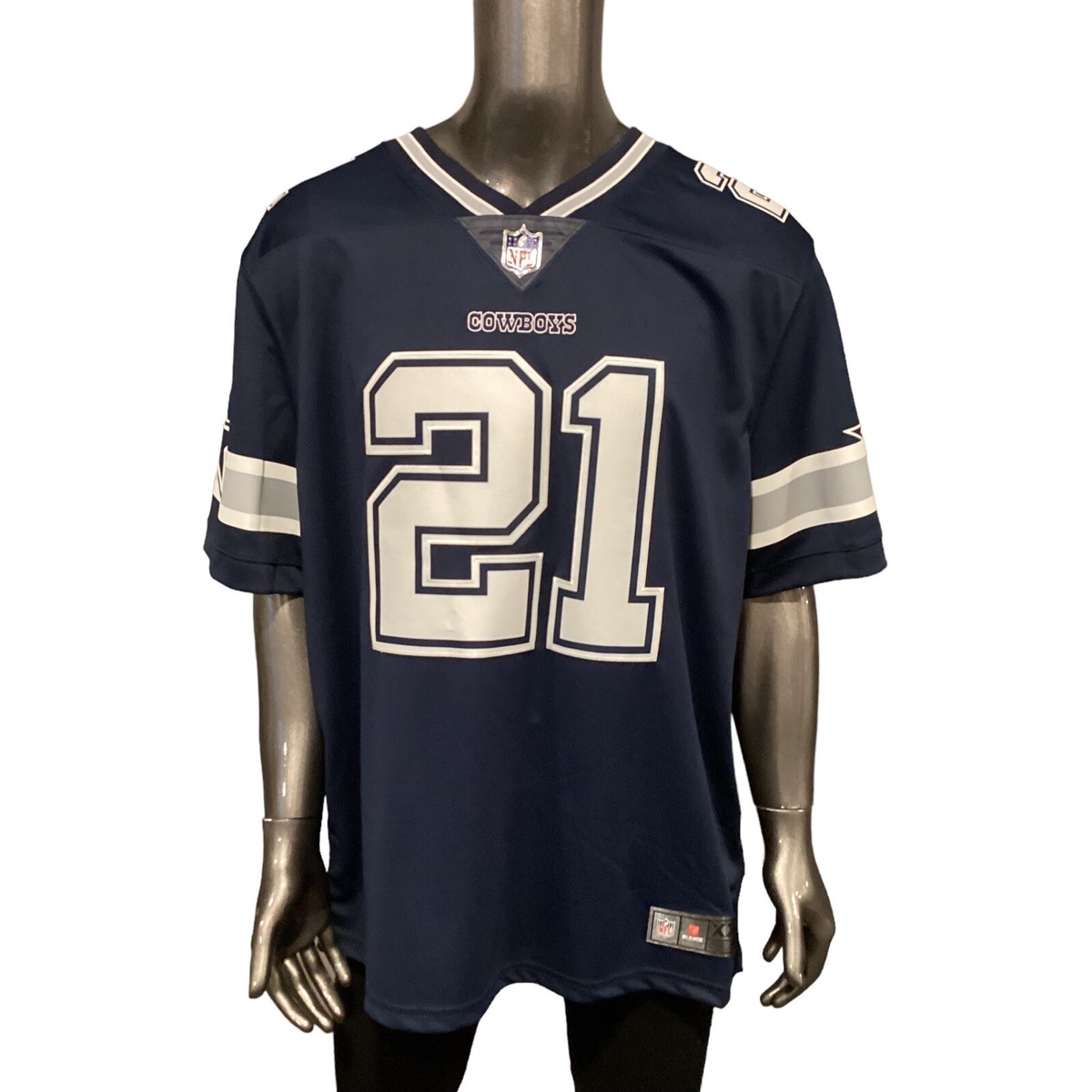 Dallas Cowboys NFL Nike Ezekiel Elliott #21 SEWN XXL Away Jersey