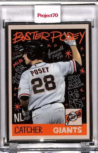 2021 TOPPS PROJECT 70 #921 BUSTER POSEY BY CHANG P70 AP SILVER FRAME 44/51
