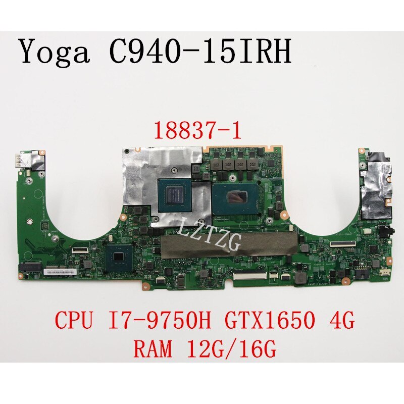 For Lenovo Yoga C940-15IRH Motherboard I7-9750 GTX1650 4G RAM 12G