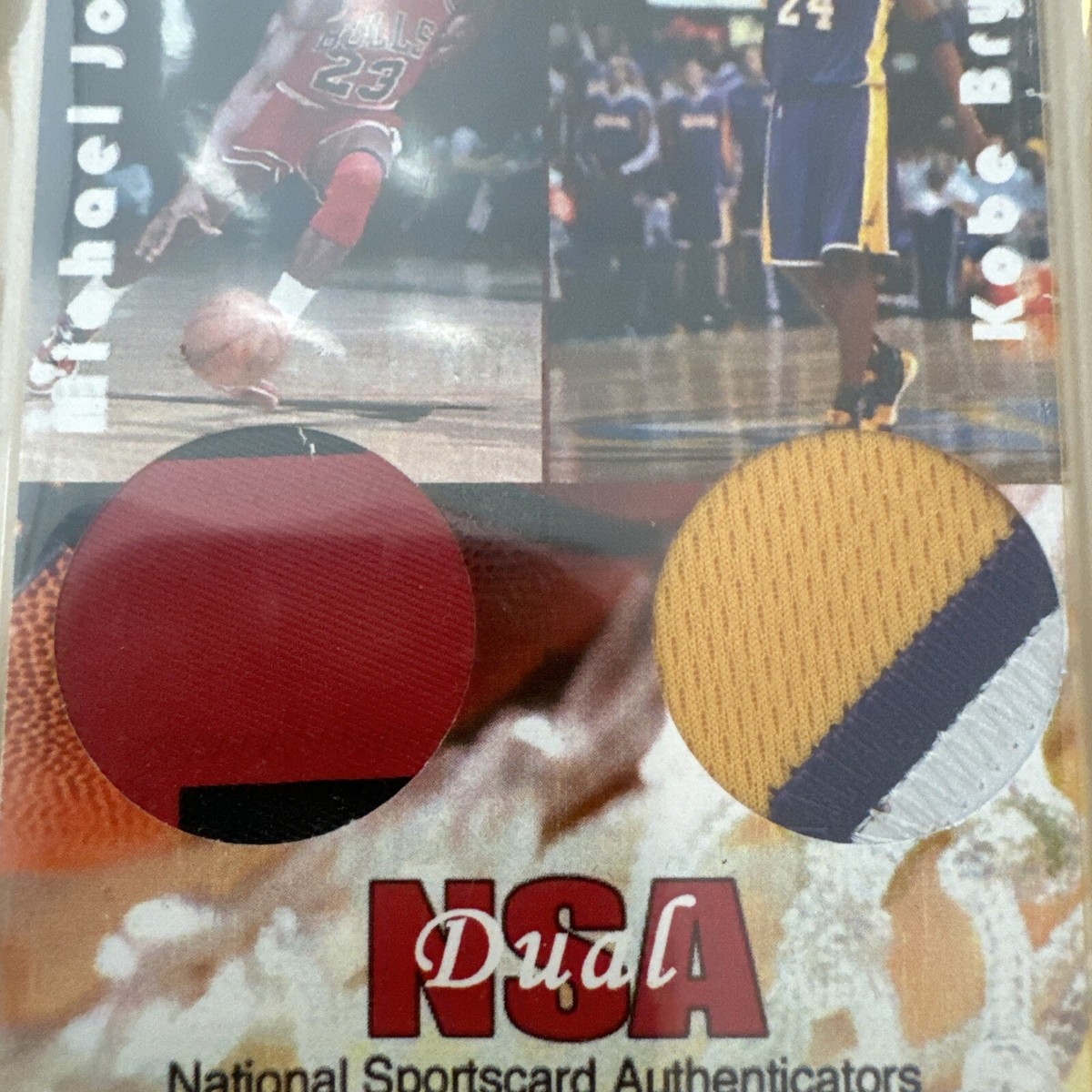 Kobe Bryant / Michael Jordan Dual Game Used Jersey NSA LE Duel
