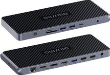 GIISSMO USB C Laptop Docking Station Dual Monitor for Windows and Mac 13-in-1 4K