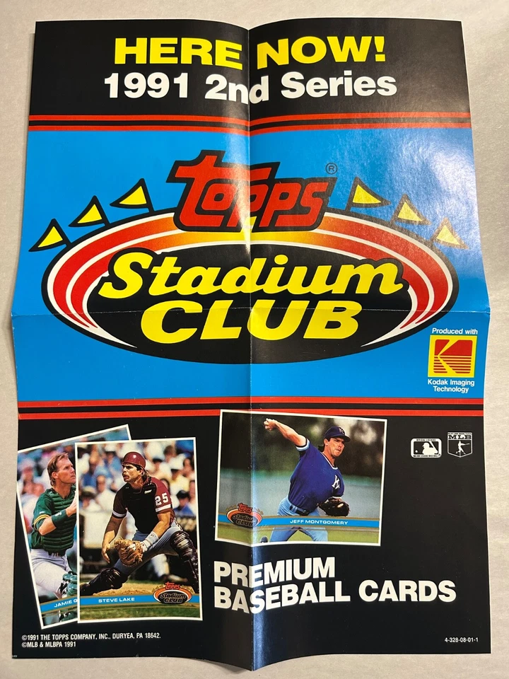 One 1991 Stadium Club Series 2 Baseball Card Dealer Promo Poster - Image 2 of 3