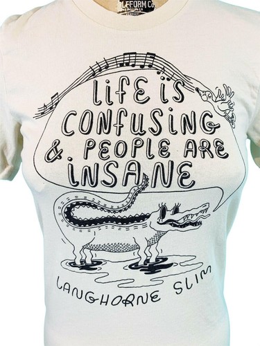 Langhorne Slim Band Tee Damen Extra Small Life is Confusing Shirt