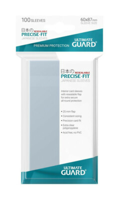Ultimate Guard 100 wiederverschließbare Taschen Precise-Fit Sleeve Japanisches Format 5760
