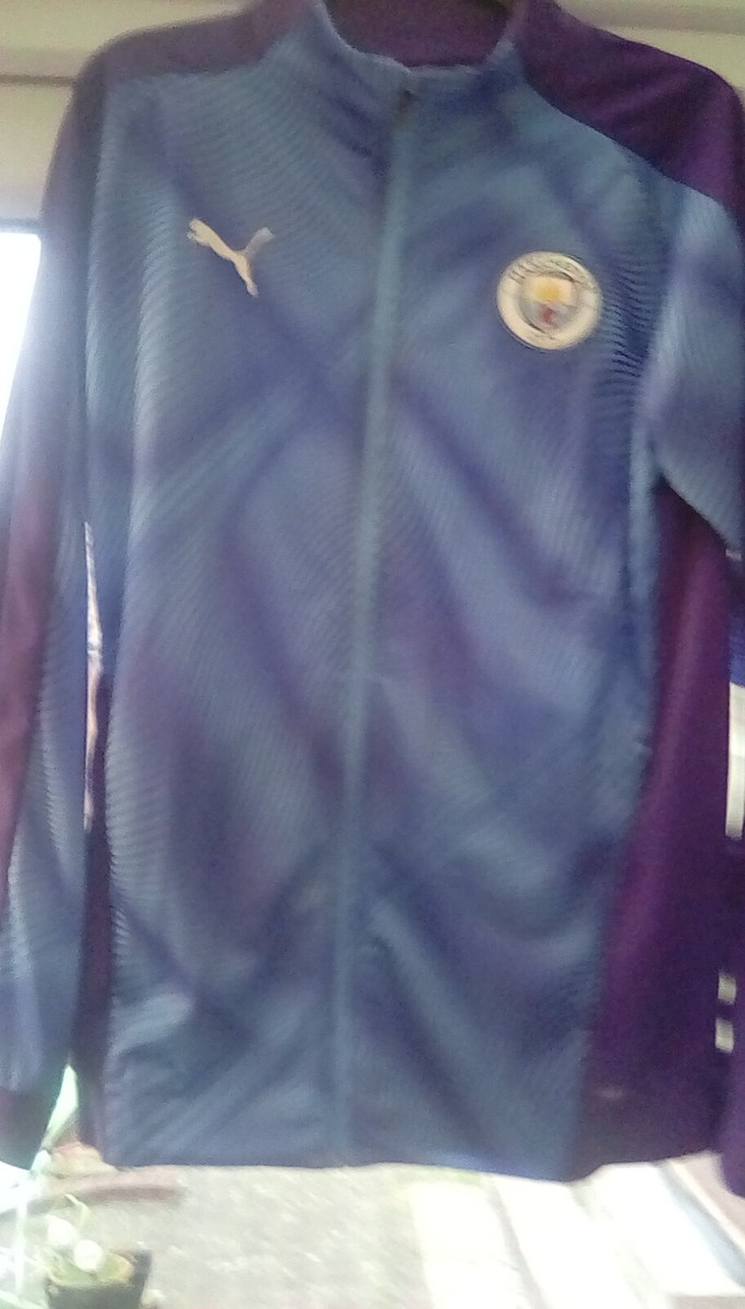 2019/20 Manchester City Puma Stadium Jacket Purple SIZE L Football Training  New