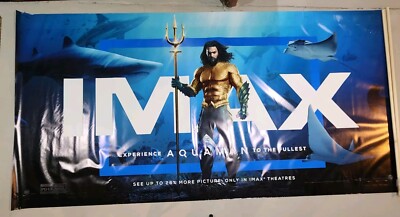 Huge ! Aquaman DC Warner Bros 2018 IMAX Theater Horizontal Banner 10' x 5'