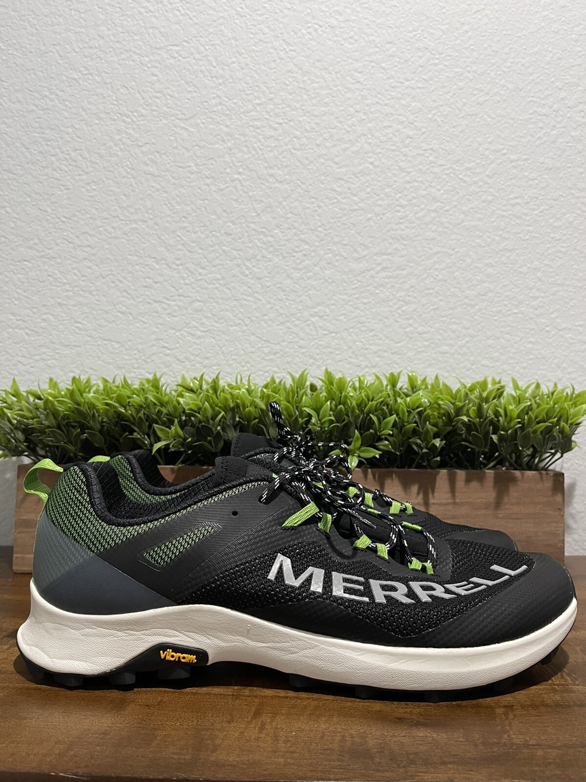 Scarpe da corsa Merrell MTL lunghe Sky Trail nere lime J066299 da uomo taglia 15