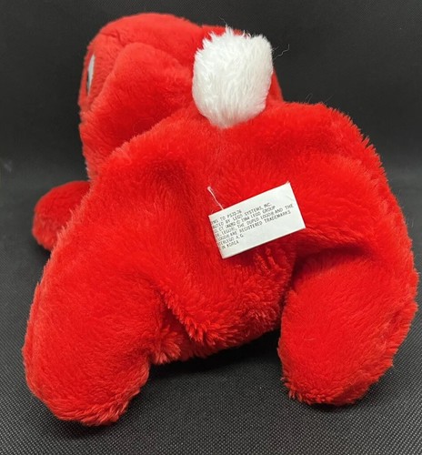 Vintage Lego Systems Plush Red Bunny Rabbit Zippered Carry Bag Purse Duplo 1984 - Picture 5 of 8