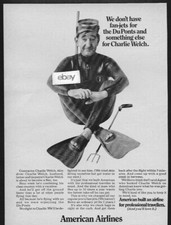 AMERICAN AIRLINES 1966 WE DON'T HAVE FAN/JETS FOR DUPONTS & NOT CHARLIE WELCH AD