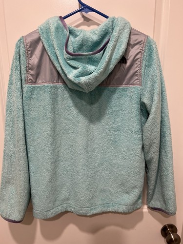 The North Face girls torquoise and gray fleece jacket - Picture 2 of 3