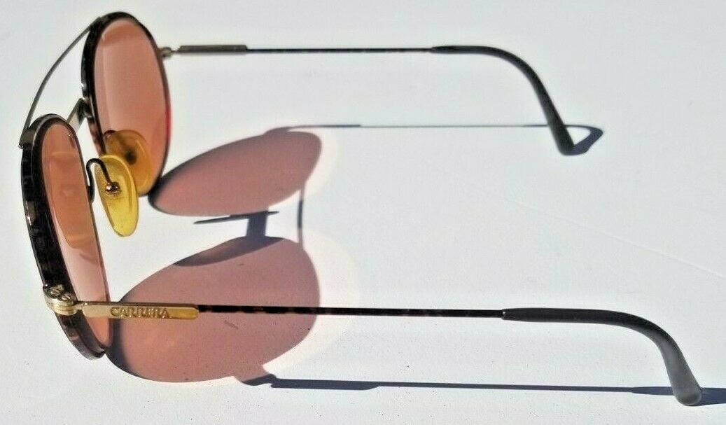 READ Vintage Carrera 5464 81 Red Stripe Frame Round Aviator  display picture 3