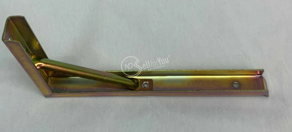 Coppia di staffe per mensole in acciaio perlaceo dim. 30x15cm ferramenta  - Immagine 2 di 3