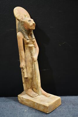 Kalkstein Sekhmet: Wilder Beschützer, Löwengöttin, Made in Egypt