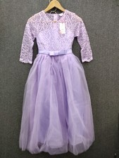 IBTOM CASTLE Flower Girls Princess Dress Bridesmaid Wedding Gown Pageant Formal