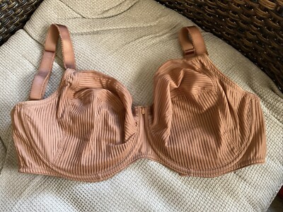 FANTASIE FL3091 RIBBED LACE 34J UW SIDE SUPPORT BRA BROWN SUGAR!