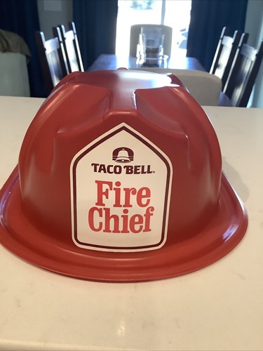 Vintage 90’s Taco Bell Fire Chief Hat Kids Souvenir - Picture 1 of 9