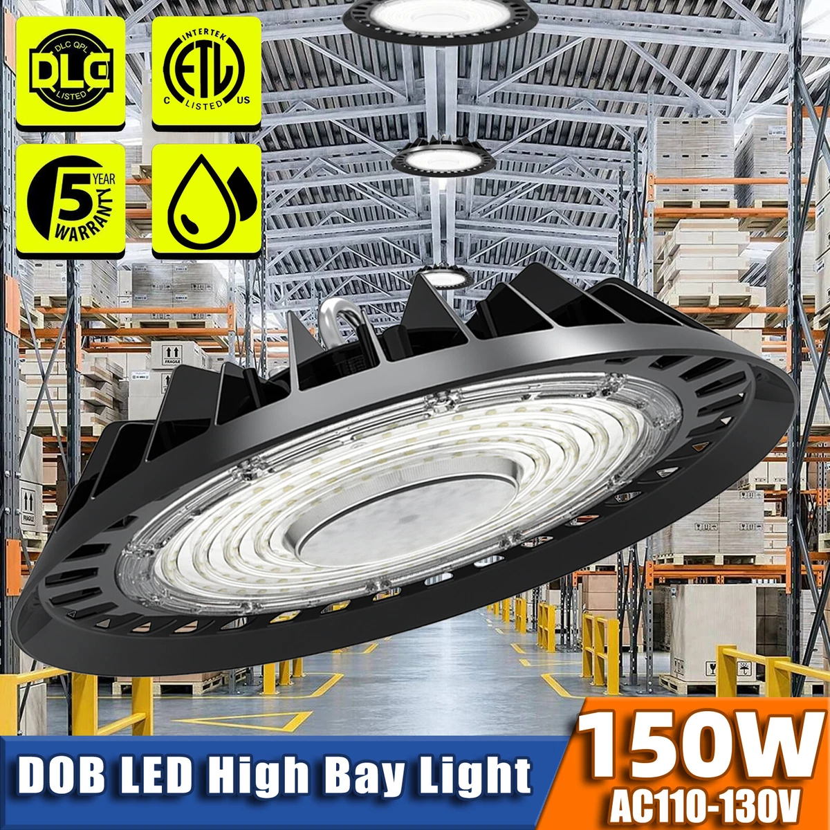 UFO LED Shop Lights 150W 200W Commercial Warehouse Factory Lowbay Area Lighting