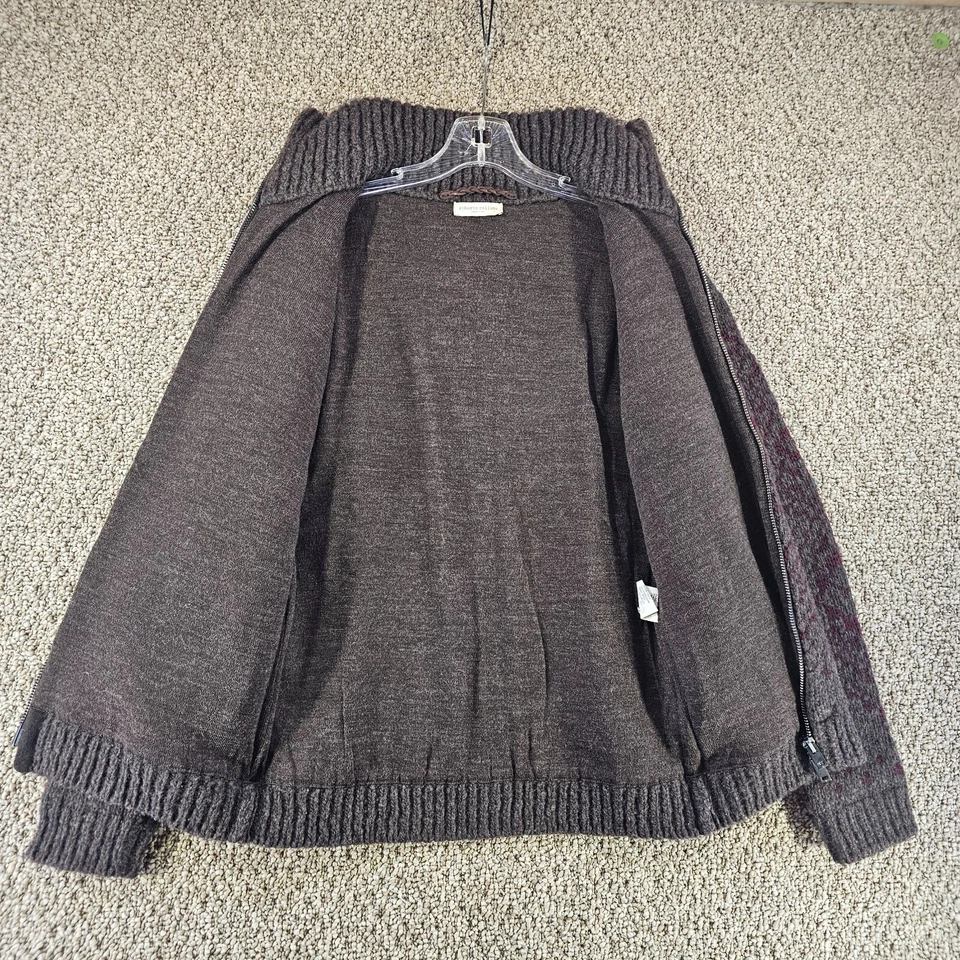 Suéter Roberto Collina Lana Alpaca Para Hombre Mediano 2 Vías Cremallera Completa Cuello Alto Italia Foto 4 de 4