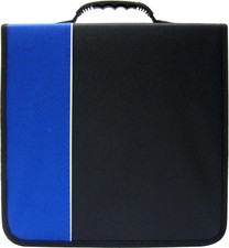 6x 360 Disc Capacity Black Blue CD DVD Binders Large Storage Media 400 4-Up 12"