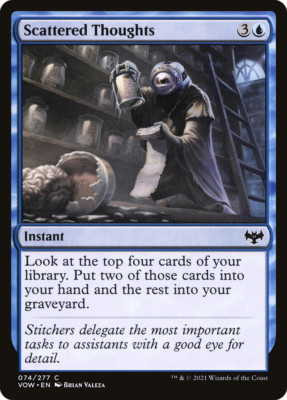 x4 Scattered Thoughts VOW MTG 74/277 COMMON M/NM 4x