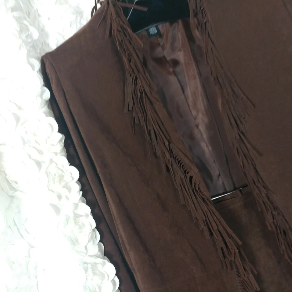 Norton Mcnaughton 2шт искусственной замши бахрома юбка куртка комплект размер 14 юбка топ 18 - Изображение 2 из 4