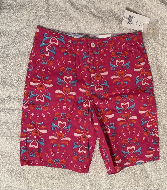 Crown & Ivy Girls Pink Print Shorts  Size 16 (NWT)