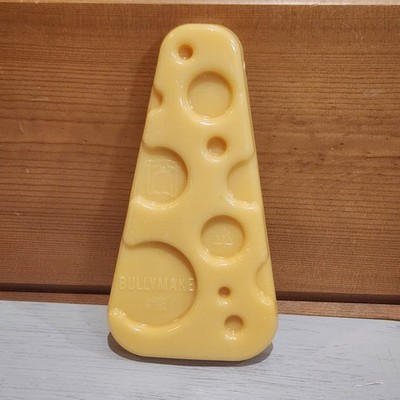 NEVER USED Bullymake Swiss Yellow Cheese Slice Tough Nylon Dog Chew Toy 6''