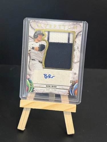 Ben Rice 2025 Topps Inception RC Rookie Auto /125 Jumbo Patch Yankees