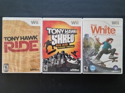 Wii Extreme Sports Skate Lot - Tony Hawk Shred / Ride / Shaun White - NO BOARDS
