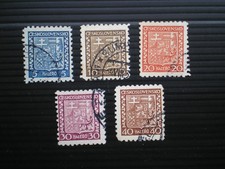 Czechoslovakia 1929 SG 287a / 291a.  5 Stamps USED.