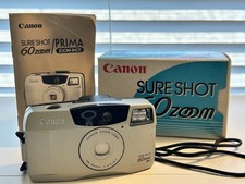 Canon Sure Shot 60 Zoom 35mm Film Camera Point & Shoot Original Box NEW Battery