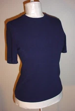 Shein Short Sleeved Blue Top Size Medium Large Retro 1960s Blue N20925 Stretch