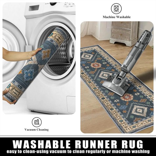 3 Piece Non Slip Kitchen Rug Set Washable Thick Mats Runner for Hallway and - Picture 5 of 5