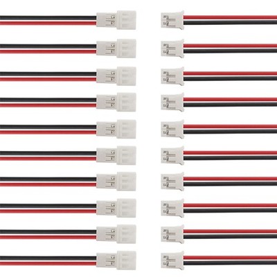 20 Pairs JSTPH 2.0mm 2Pins Connector Male Female Plug Jack 26AWG Cable 20cm