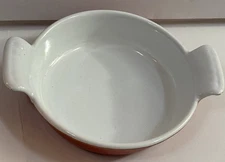 VTG 5" Descoware Belgium Au Gratin Flame Orange Cast Iron Enamel Casserole Dish