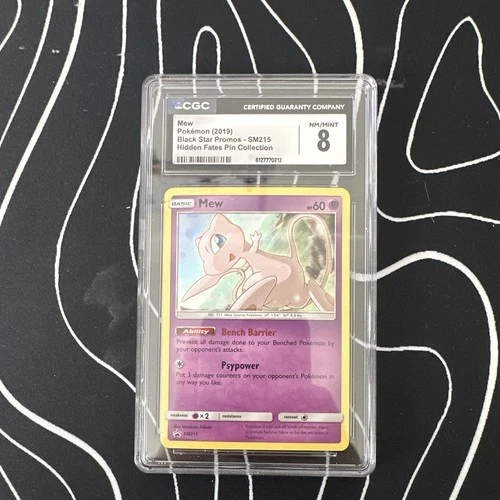 Pokemon Hidden Fates Black Star Promo Mew (2019-SM215 CGC 8)