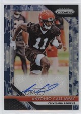 2018 Panini Prizm Rookie Auto Camo Prizm 9/25 Antonio Callaway #RA-AC Auto 11rv