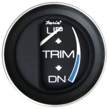 Faria 13016 Coral Trim Gauge Johnson/Evinrude/Suzuki Outboard - 2, Black