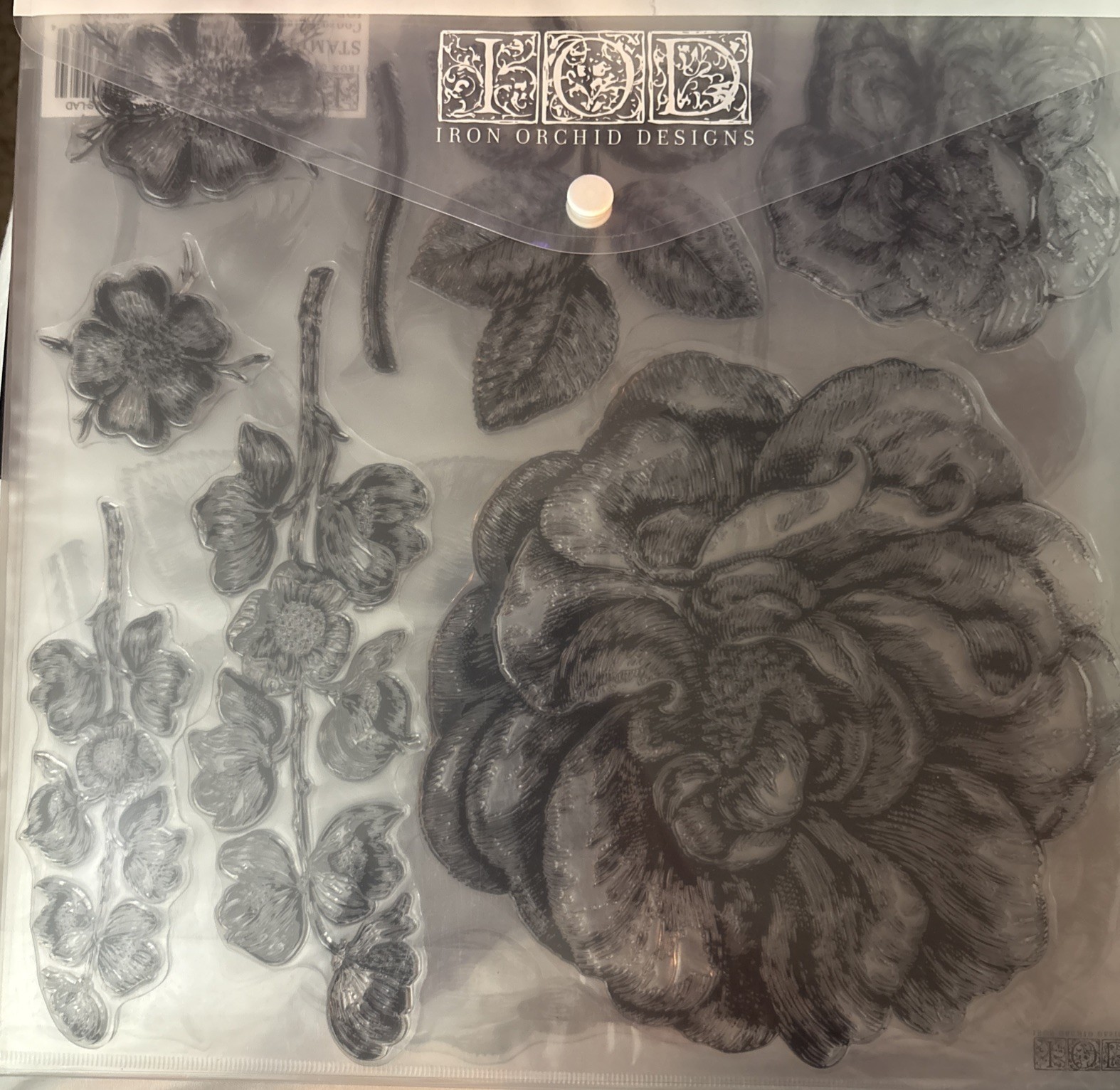 Iron Orchid Designs IOD 2020 RETIRED “Lady Of Shalott” Decor Stamp 2 Sheets H2F