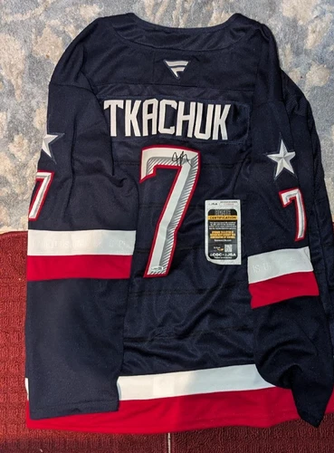 BRADY TKACHUK  Signed Team USA 2026 Olympics Jersey Winnipeg Jets JSA COA