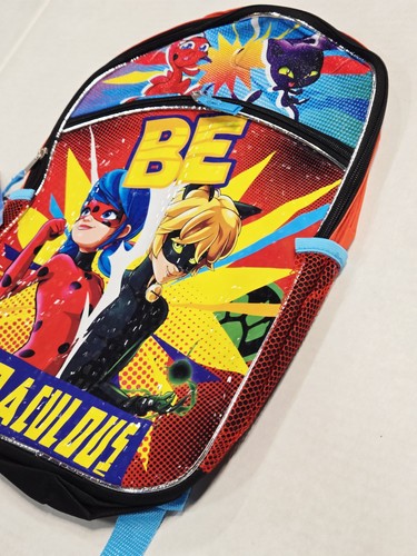 Miraculous Ladybug Cat Noir Kids Backpack 16" School Bag Cartoon New With Tags - Picture 3 of 9