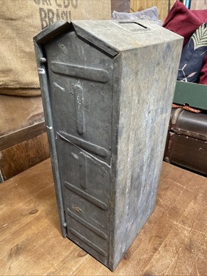 Vintage Tragetasche Abfalleimer verzinkt.  Groß. Stapelbar 