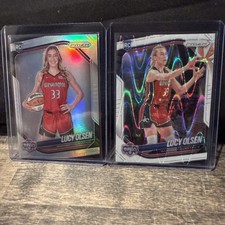 Lucy Olsen 2025 WNBA Silver PRIZM/White Seismic RC  Washington Mystic-2 Card Lot